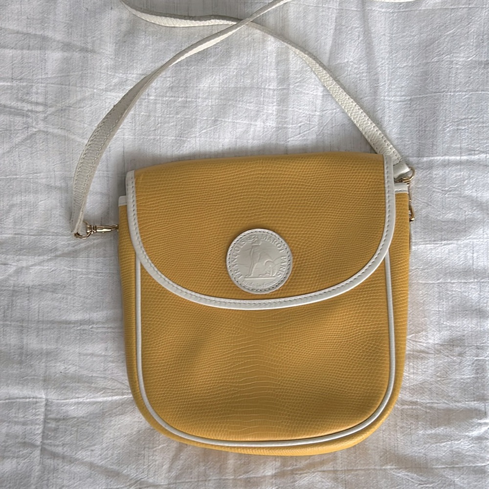 Vintage Francois Marot Paris yellow crossbody